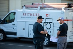 REIT employees and truck